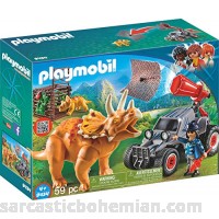 PLAYMOBIL® Enemy Quad with Triceratops Building Set B0766D7R7P
